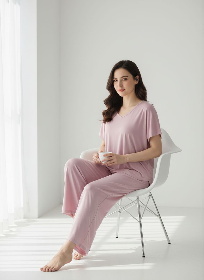 Comfortable Modal fabrics two piece loungewear set