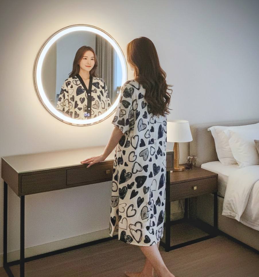 Butterfly Love Print Viscose Nightwear