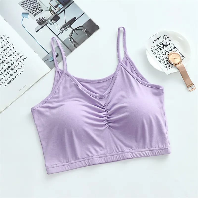 Wire-Free removable lightly padded ultra thin modal fabrics bra