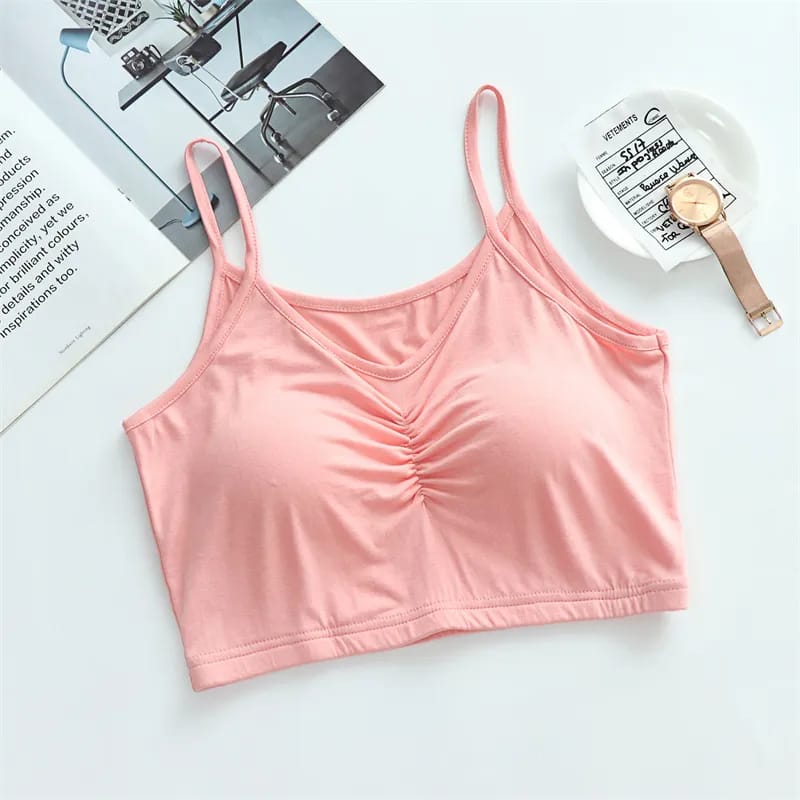Wire-Free removable lightly padded ultra thin modal fabrics bra