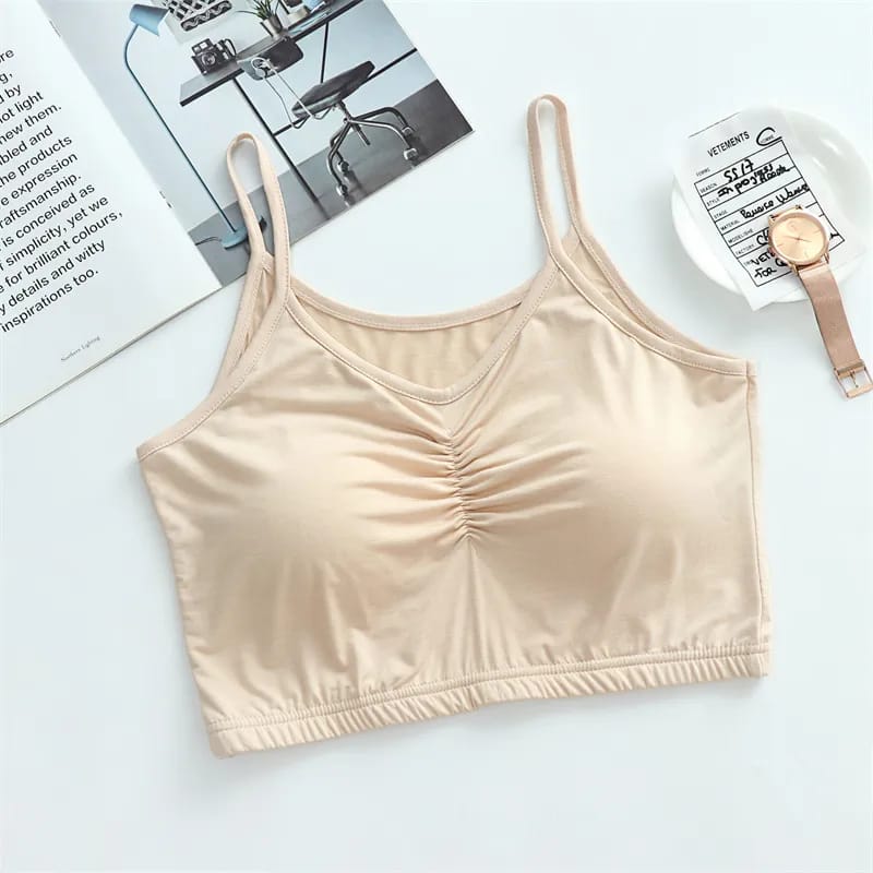 Wire-Free removable lightly padded ultra thin modal fabrics bra