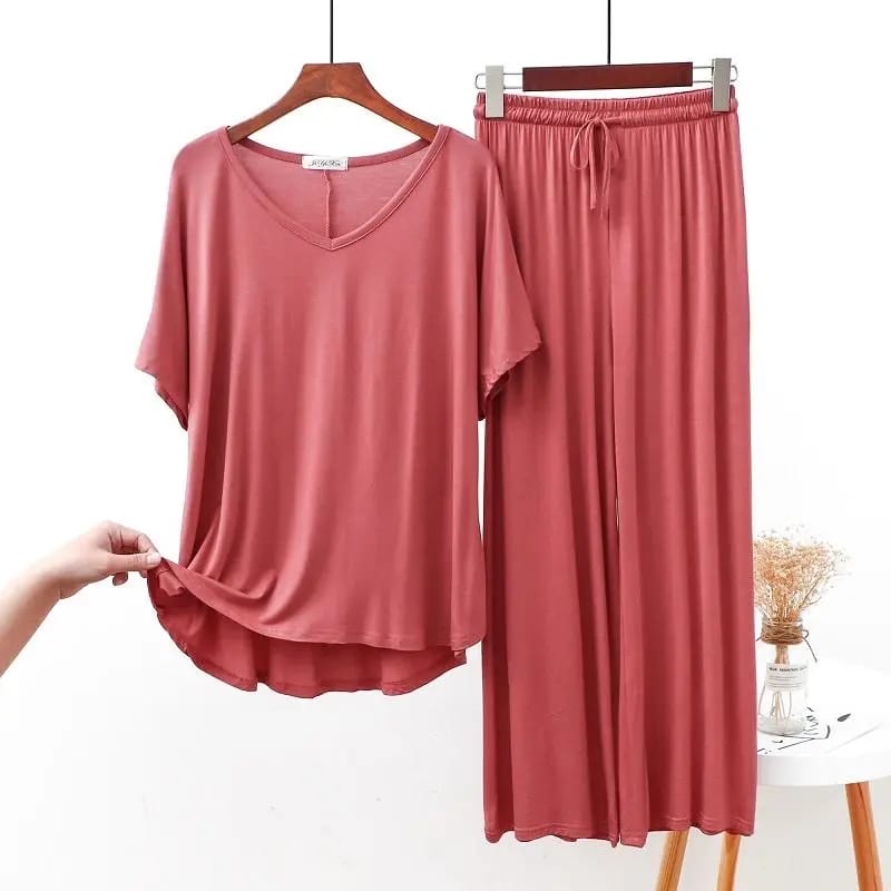Comfortable Modal fabrics two piece loungewear set