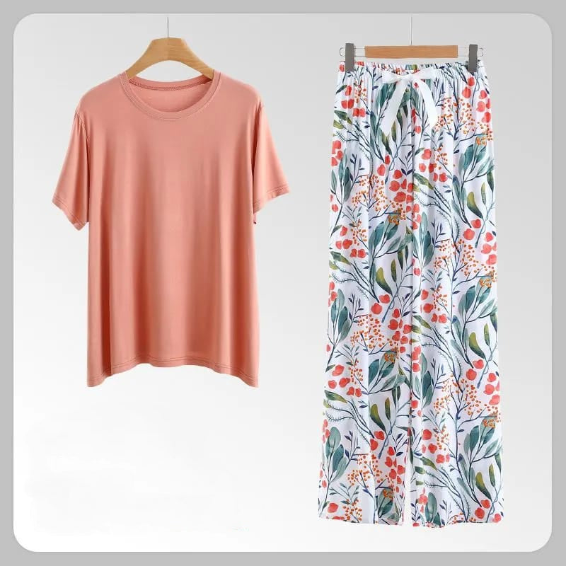 Comfy Modal fabrics Tops with viscose floral bottom free size