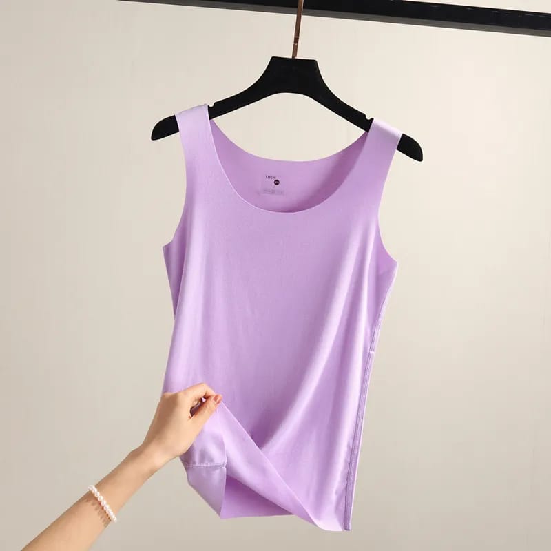 Modal comfy seamless vest for younger lady