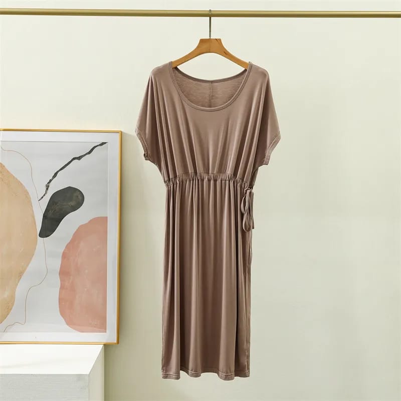 Premium mid-length summer dress with no touch feel comfort