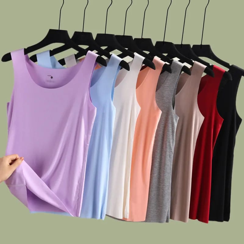 Modal comfy seamless vest for younger lady
