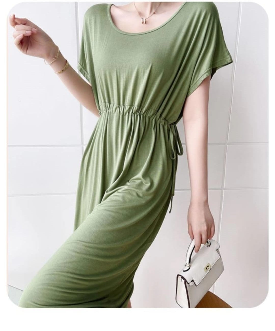 Premium mid-length summer dress with no touch feel comfort