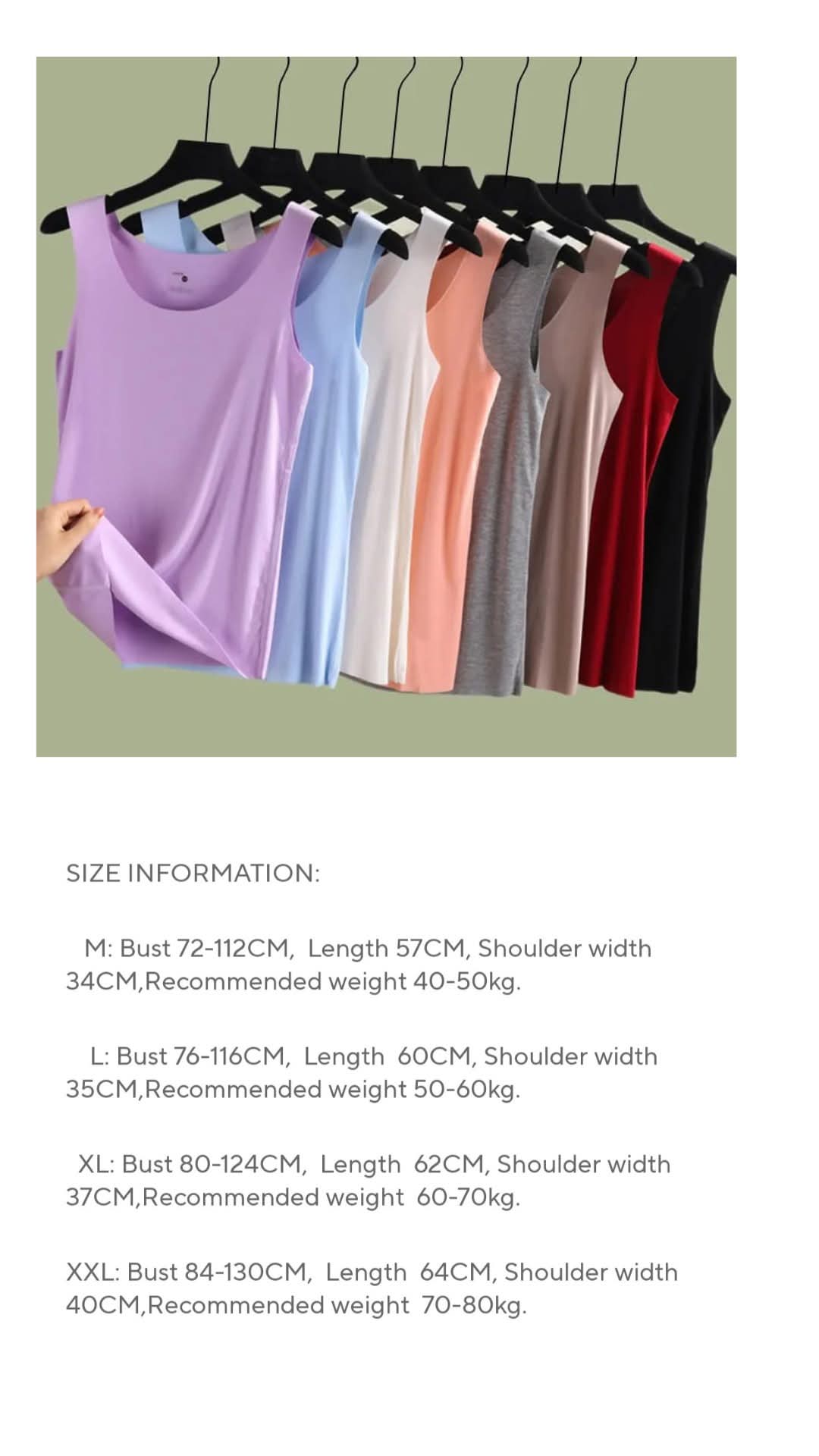 Modal comfy seamless vest for younger lady