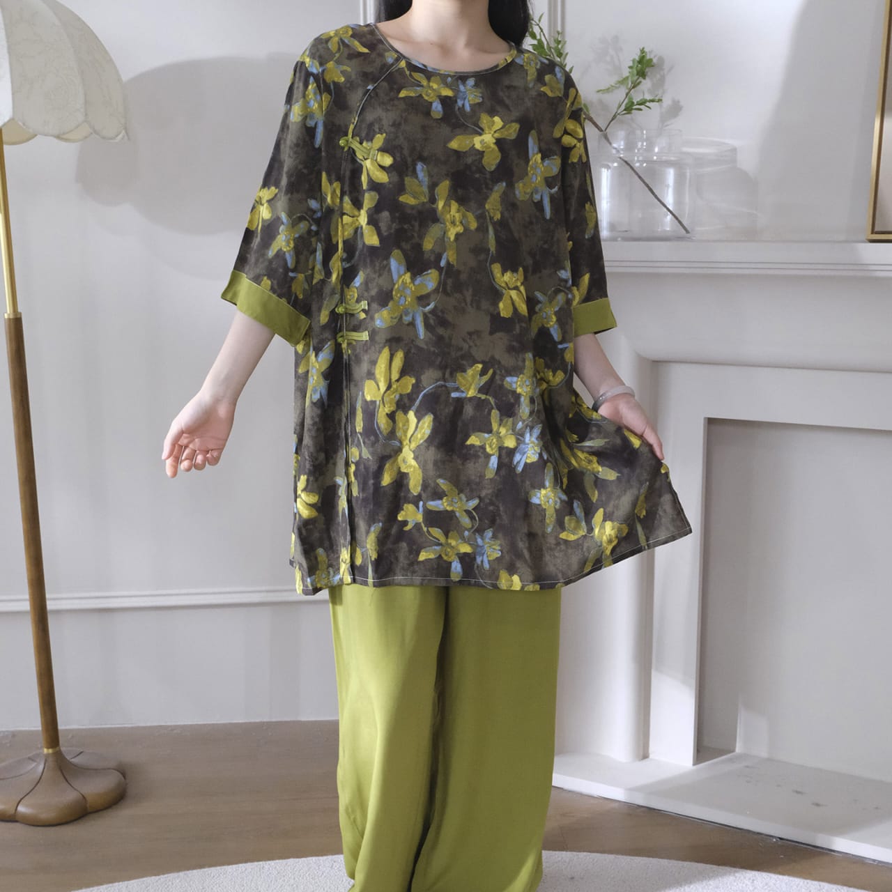Viscose Fabrics super soft and comfy floral two-piece set