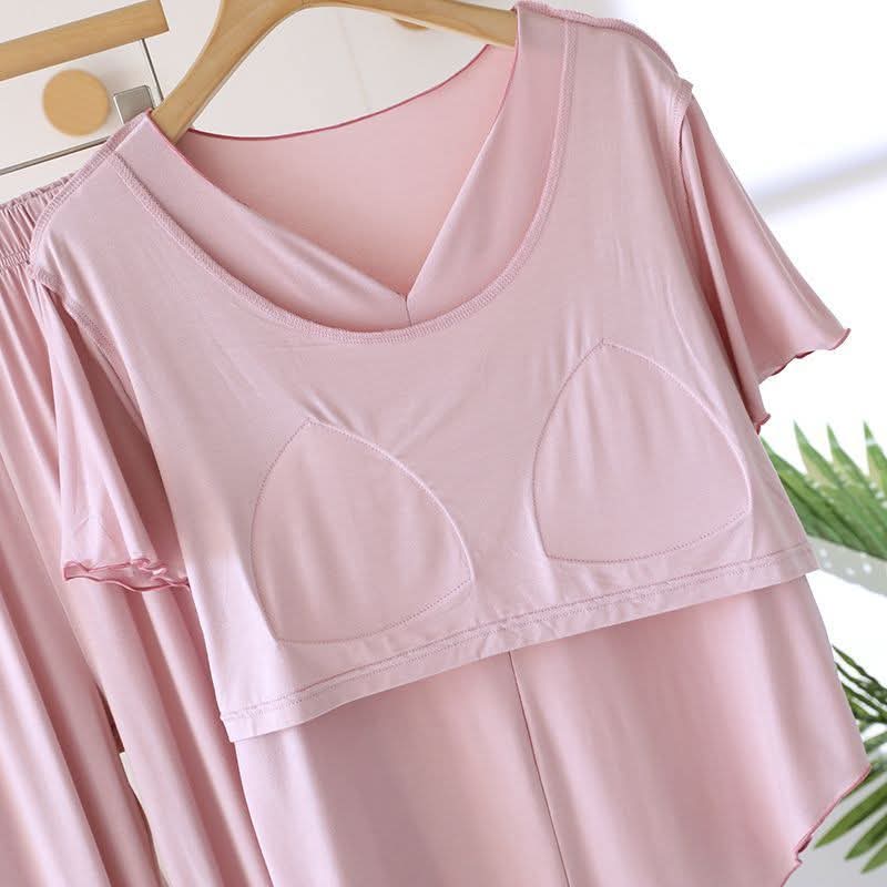 Modal stylish two pieces set with inbuilt padded bra