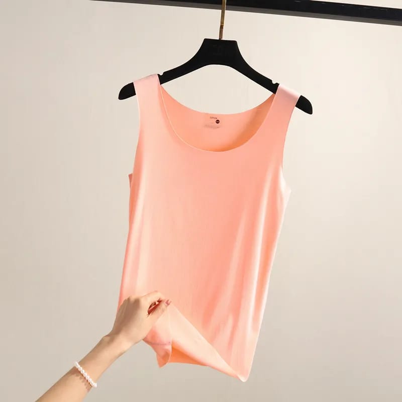 Modal comfy seamless vest for younger lady