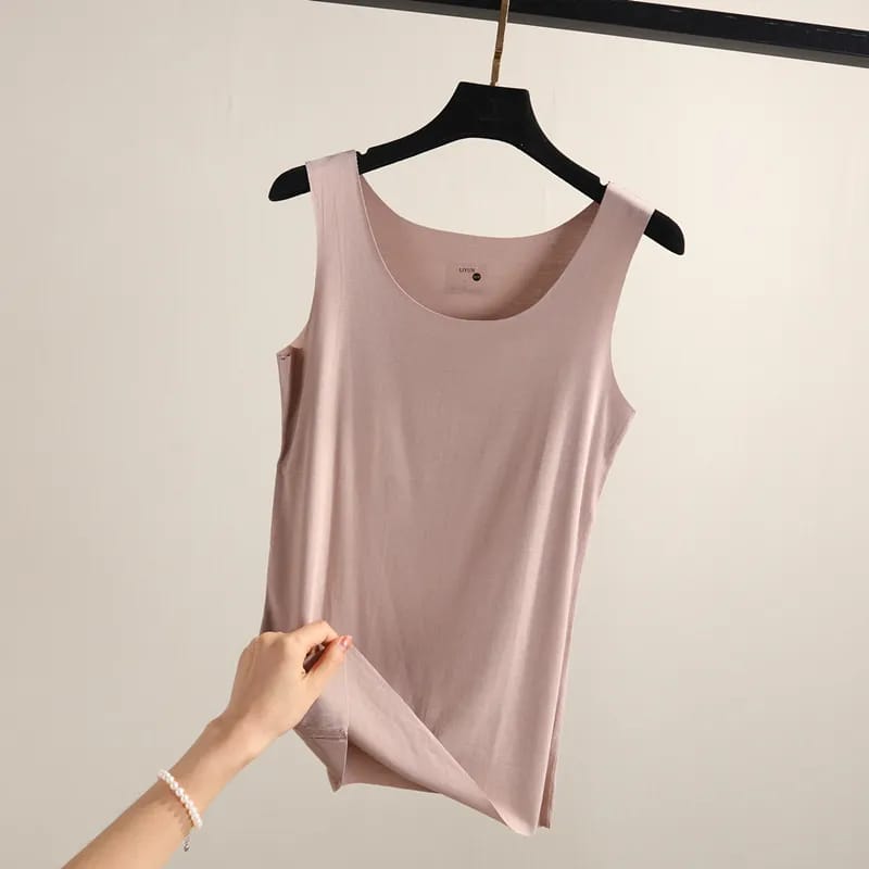 Modal comfy seamless vest for younger lady